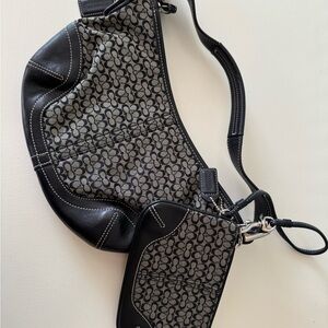 Coach Elegant Black and Gray Designer Women's Bag Set